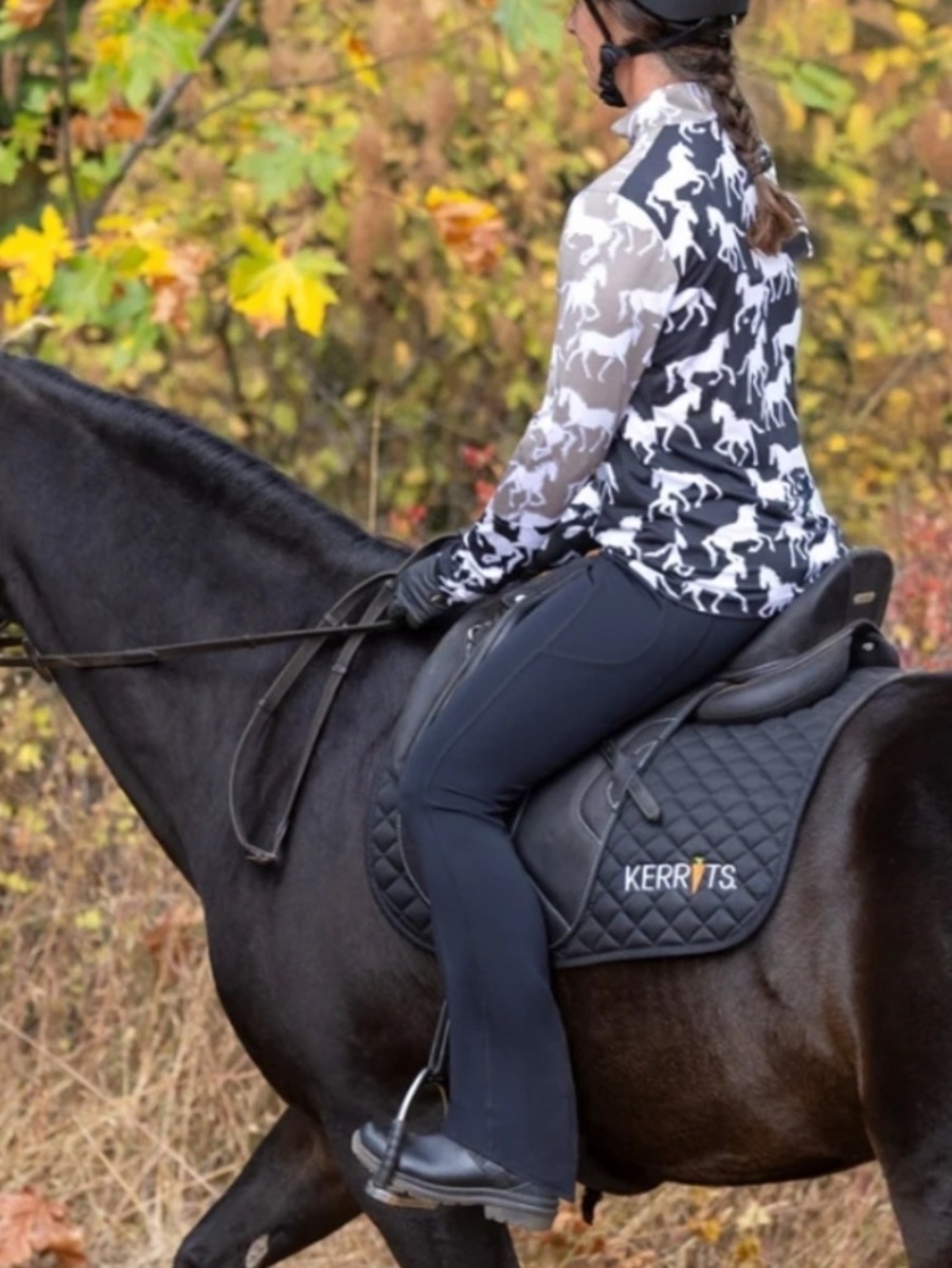 Kerrits Extended Knee Patch Bootcut Riding Pant Black Equestrian